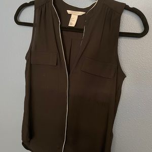 Small Black V Neck Blouse